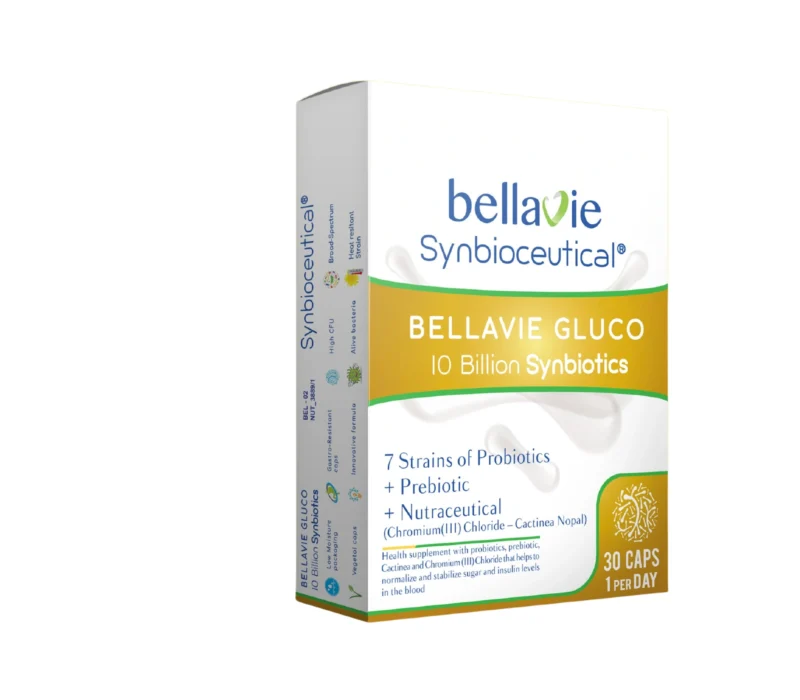 Bellavie-gluco para baixar os níveis de glicose e Queimar Gordura Abdominal 30caps